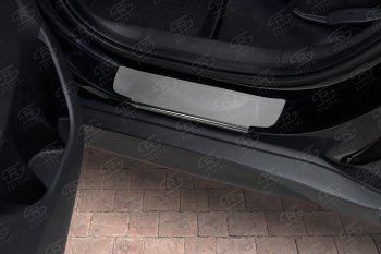 1 799 р. Накладки порожков салона Russtal Hyundai Tucson TL дорестайлинг (2015-2018) (Нержавейка полированная)  с доставкой в г. Кемерово. Увеличить фотографию 3