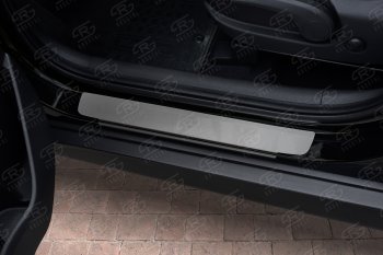1 799 р. Накладки порожков салона Russtal Hyundai Tucson TL дорестайлинг (2015-2018) (Нержавейка полированная)  с доставкой в г. Кемерово. Увеличить фотографию 2
