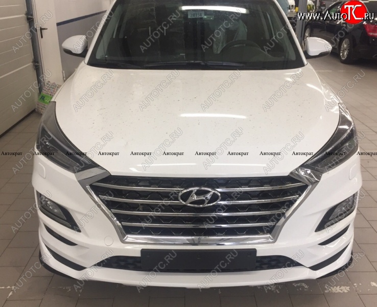 6 799 р. Юбка переднего бампера АВТОКРАТ Hyundai Tucson TL рестайлинг (2018-2021) (Неокрашенная)  с доставкой в г. Кемерово