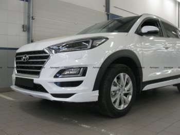 6 799 р. Юбка переднего бампера АВТОКРАТ Hyundai Tucson TL рестайлинг (2018-2021) (Неокрашенная)  с доставкой в г. Кемерово. Увеличить фотографию 3