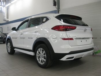 6 799 р. Юбка заднего бампера АВТОКРАТ Hyundai Tucson TL рестайлинг (2018-2021) (Неокрашенная)  с доставкой в г. Кемерово. Увеличить фотографию 2
