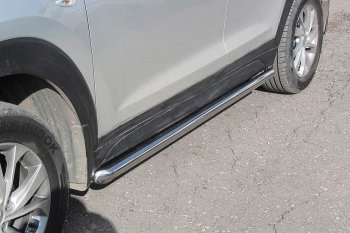 Защита порогов Slitkoff (d57 мм) Hyundai Tucson  TL (2018-2021) рестайлинг