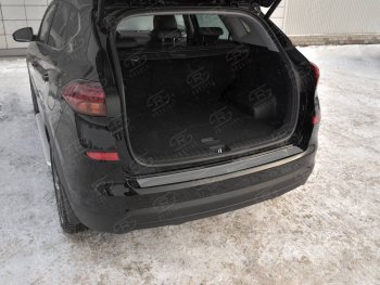 Защитная накладка на задний бампер Russtal Hyundai Tucson TL рестайлинг (2018-2021) (Нержавейка зеркальная)
