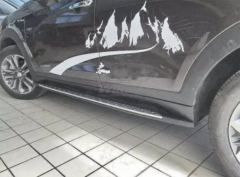 10 699 р. Подножки боковые WINBO OE Style  Hyundai Tucson  TL (2015-2021) дорестайлинг, рестайлинг  с доставкой в г. Кемерово. Увеличить фотографию 4