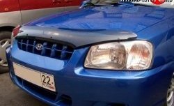 2 699 р. Дефлектор капота NovLine Hyundai Accent седан ТагАЗ (2001-2012)  с доставкой в г. Кемерово. Увеличить фотографию 2