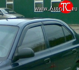 999 р. Комплект дефлекторов окон (ветровиков) 4 шт. Russtal Hyundai Accent 2 LC седан дорестайлинг (ТагАЗ) (1999-2012)  с доставкой в г. Кемерово