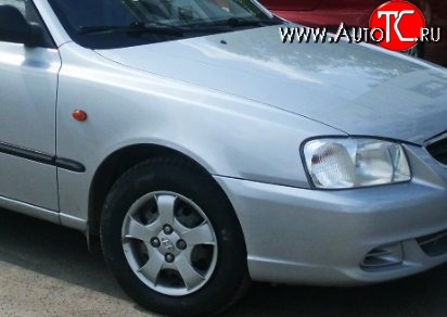 4 999 р. Переднее правое крыло Стандартное Hyundai Accent 2 LC седан дорестайлинг (ТагАЗ) (1999-2012) (Окрашенное)  с доставкой в г. Кемерово