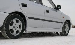 4 099 р. Пороги накладки Style  Hyundai Accent  седан ТагАЗ (2001-2012) (Неокрашенные)  с доставкой в г. Кемерово. Увеличить фотографию 4