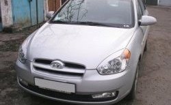 1 649 р. Реснички на фары CT v1 Hyundai Accent 3 MC седан (2005-2011) (Неокрашенные)  с доставкой в г. Кемерово. Увеличить фотографию 3