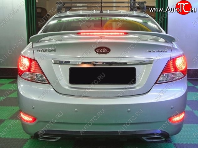 4 849 р. Спойлер MC (05-10) Mobis-style Hyundai Solaris RBr седан дорестайлинг (2010-2014) (Неокрашенный)  с доставкой в г. Кемерово