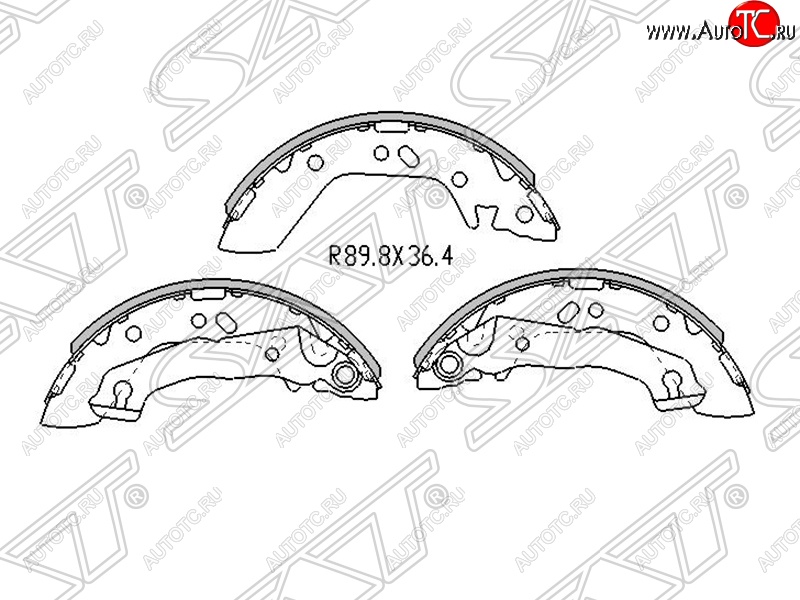 1 569 р. Колодки тормозные SAT (задние)  Hyundai Accent  2 LC (1999-2012) седан дорестайлинг (ТагАЗ)  с доставкой в г. Кемерово