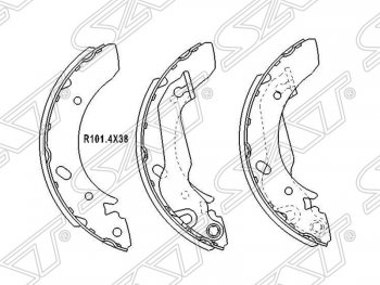 Колодки тормозные SAT (задние) Hyundai Matrix 1 FC дорестайлинг (2001-2005)
