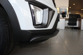 5 649 р. Накладка на передний бампер АвтоКрат  Hyundai Creta  GS (2015-2021) дорестайлинг, рестайлинг (Неокрашенная)  с доставкой в г. Кемерово. Увеличить фотографию 4