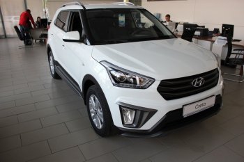 5 649 р. Накладка на передний бампер АвтоКрат  Hyundai Creta  GS (2015-2021) дорестайлинг, рестайлинг (Неокрашенная)  с доставкой в г. Кемерово. Увеличить фотографию 3