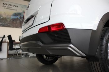 5 649 р. Накладка на задний бампер АвтоКрат  Hyundai Creta  GS (2015-2021) дорестайлинг, рестайлинг (Неокрашенная)  с доставкой в г. Кемерово. Увеличить фотографию 3