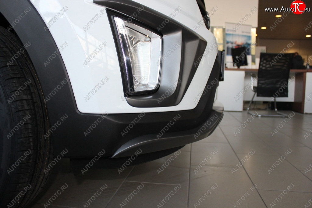 2 269 р. Накладки на ПТФ АвтоКрат  Hyundai Creta  GS (2015-2021) дорестайлинг, рестайлинг (Неокрашенные)  с доставкой в г. Кемерово