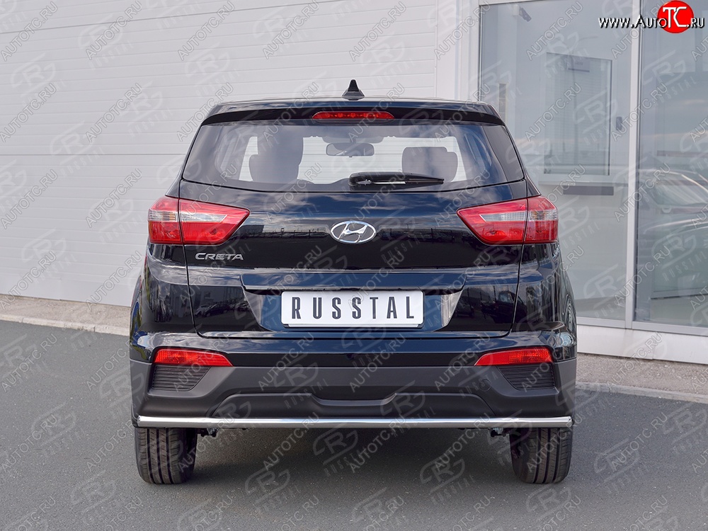 13 999 р. Защита заднего бампера (Ø42 мм, нержавейка) SLITKOFF  Hyundai Creta  GS (2015-2021) дорестайлинг, рестайлинг  с доставкой в г. Кемерово