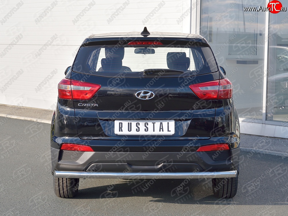 15 299 р. Защита заднего бампера (Ø63 мм, нержавейка) SLITKOFF  Hyundai Creta  GS (2015-2021) дорестайлинг, рестайлинг  с доставкой в г. Кемерово