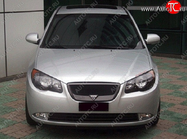 4 599 р. Решётка радиатора RoadRuns Hyundai Elantra HD (2006-2011) (Неокрашенная)  с доставкой в г. Кемерово