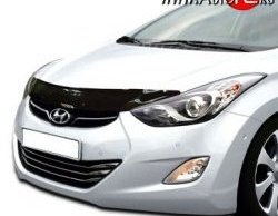 3 299 р. Дефлектор капота NovLine  Hyundai Elantra  MD (2010-2013) дорестайлинг  с доставкой в г. Кемерово. Увеличить фотографию 1