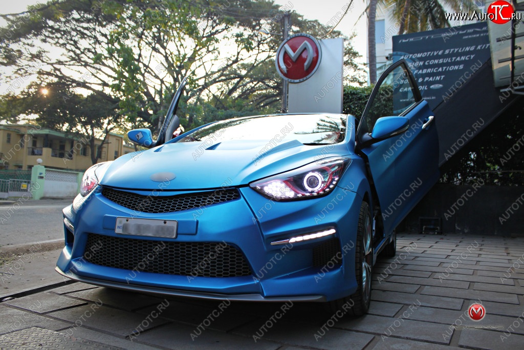 9 299 р. Передний бампер с решеткой радиатора M&S VERSION Hyundai Elantra MD дорестайлинг (2010-2013) (Неокрашенный)  с доставкой в г. Кемерово