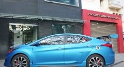 5 499 р. Пороги накладки M&S Version Hyundai Elantra MD рестайлинг (2013-2016) (Неокрашенные)  с доставкой в г. Кемерово. Увеличить фотографию 1