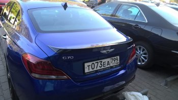 7 949 р. Спойлер на багажник АвтоКрат Hyundai Genesis DH седан рестайлинг (2014-2017) (Неокрашенный)  с доставкой в г. Кемерово. Увеличить фотографию 4