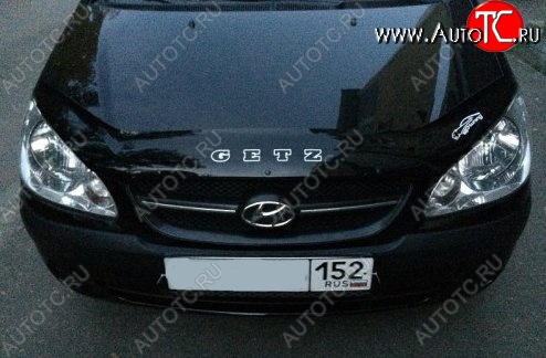 999 р. Дефлектор капота Russtal Hyundai Getz TB хэтчбэк 5 дв. рестайлинг (2005-2010)  с доставкой в г. Кемерово