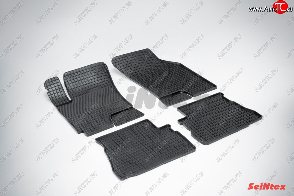 3 199 р. Износостойкие коврики в салон с рисунком Сетка SeiNtex Premium 4 шт. (резина)  Hyundai Getz  TB (2002-2010) хэтчбэк 5 дв. дорестайлинг, хэтчбэк 5 дв. рестайлинг  с доставкой в г. Кемерово