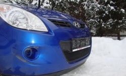 1 469 р. Сетка на бампер Russtal (черная) Hyundai i20 PB хэтчбэк дорестайлинг (2008-2012)  с доставкой в г. Кемерово. Увеличить фотографию 3