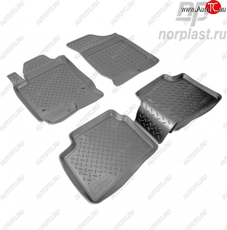 2 349 р. Комплект ковриков в салон Norplast Unidec  Hyundai I30  FD (2007-2012), KIA Ceed  1 ED (2006-2012) (Цвет: черный)  с доставкой в г. Кемерово