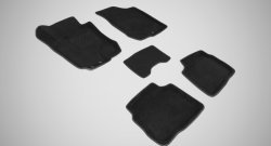 Износостойкие коврики в салон SeiNtex Premium 3D 4 шт. (ворсовые, черные) Hyundai I30  FD (2007-2010) хэтчбек дорестайлинг