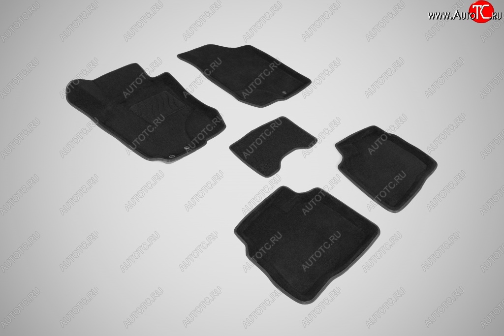 4 999 р. Износостойкие коврики в салон SeiNtex Premium 3D 4 шт. (ворсовые, черные)  Hyundai I30  FD (2007-2010) хэтчбек дорестайлинг  с доставкой в г. Кемерово