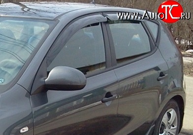 188 р. Дефлекторы окон (ветровики) Novline 4 шт. Hyundai I30 2 GD дорестайлинг универсал (2011-2015)  с доставкой в г. Кемерово