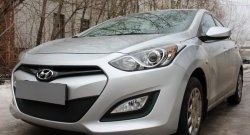 1 839 р. Сетка на бампер Russtal (черная) Hyundai I30 2 GD дорестайлинг, хэтчбэк 5 дв. (2011-2015)  с доставкой в г. Кемерово. Увеличить фотографию 3
