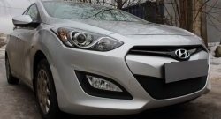 1 839 р. Сетка на бампер Russtal (черная) Hyundai I30 2 GD дорестайлинг, хэтчбэк 5 дв. (2011-2015)  с доставкой в г. Кемерово. Увеличить фотографию 4