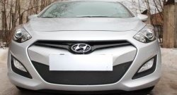 1 839 р. Сетка на бампер Russtal (черная) Hyundai I30 2 GD дорестайлинг, хэтчбэк 5 дв. (2011-2015)  с доставкой в г. Кемерово. Увеличить фотографию 6