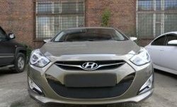 2 099 р. Сетка на бампер Russtal (черная) Hyundai I40 1 VF дорестайлинг седан (2011-2015)  с доставкой в г. Кемерово. Увеличить фотографию 4