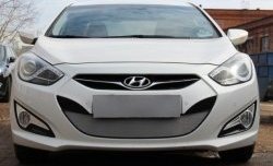 1 539 р. Защитная сетка на бампер Russtal (хром)  Hyundai I40  1 VF (2011-2019) дорестайлинг седан, рестайлинг седан, рестайлинг универсал  с доставкой в г. Кемерово. Увеличить фотографию 1