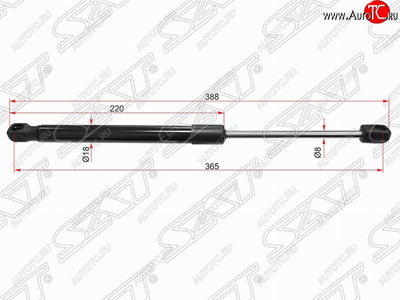 939 р. Упор капота SAT (газовый)  Hyundai I40  1 VF (2011-2019) дорестайлинг седан, дорестайлинг универсал, рестайлинг седан, рестайлинг универсал  с доставкой в г. Кемерово