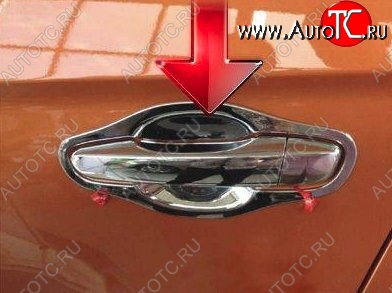 2 999 р. Накладки под ручки дверей (мыльницы) СТ Hyundai IX25 GS рестайлинг (2017-2019) (Неокрашенные)  с доставкой в г. Кемерово