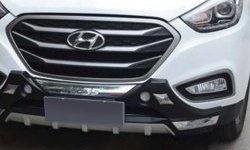 17 299 р. Накладка на передний бампер CT v2 Hyundai IX35 LM дорестайлинг (2009-2013) (Неокрашенная)  с доставкой в г. Кемерово. Увеличить фотографию 2