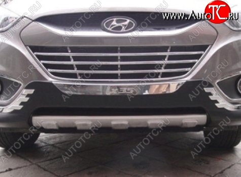 17 299 р. Накладка на передний бампер CT v2 Hyundai IX35 LM дорестайлинг (2009-2013) (Неокрашенная)  с доставкой в г. Кемерово