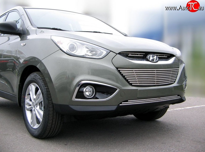 2 999 р. Нижняя декоративная вставка воздухозаборника Berkut Hyundai IX35 LM дорестайлинг (2009-2013)  с доставкой в г. Кемерово