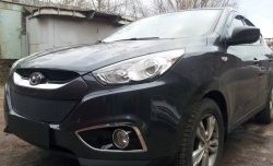 2 089 р. Сетка на бампер Russtal (черная) Hyundai IX35 LM дорестайлинг (2009-2013)  с доставкой в г. Кемерово. Увеличить фотографию 2