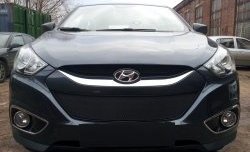 2 089 р. Сетка на бампер Russtal (черная) Hyundai IX35 LM дорестайлинг (2009-2013)  с доставкой в г. Кемерово. Увеличить фотографию 3