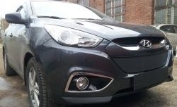 2 089 р. Сетка на бампер Russtal (черная) Hyundai IX35 LM дорестайлинг (2009-2013)  с доставкой в г. Кемерово. Увеличить фотографию 6