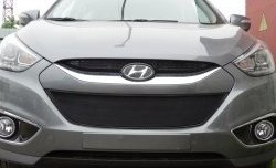 2 089 р. Сетка на бампер Russtal (черная) Hyundai IX35 LM дорестайлинг (2009-2013)  с доставкой в г. Кемерово. Увеличить фотографию 7