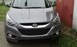 2 089 р. Сетка на бампер Russtal (черная) Hyundai IX35 LM дорестайлинг (2009-2013)  с доставкой в г. Кемерово. Увеличить фотографию 8