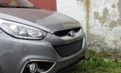 2 089 р. Сетка на бампер Russtal (черная) Hyundai IX35 LM дорестайлинг (2009-2013)  с доставкой в г. Кемерово. Увеличить фотографию 9
